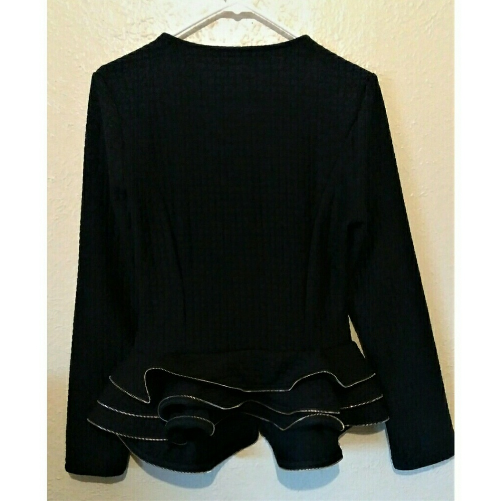 Black Peplum Jacket NWT - Picture 2 of 2